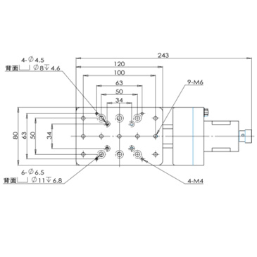 Model dependent travel range, load capacity, and table size